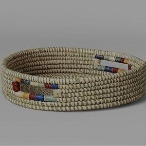 All Across Africa Woven Tray with Handles - Threshold